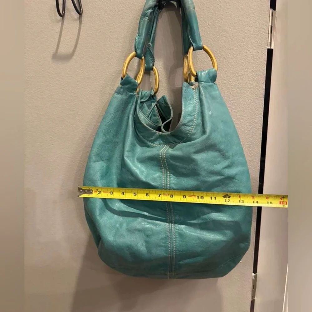Miu Miu Turquoise Green Leather Tote Bag